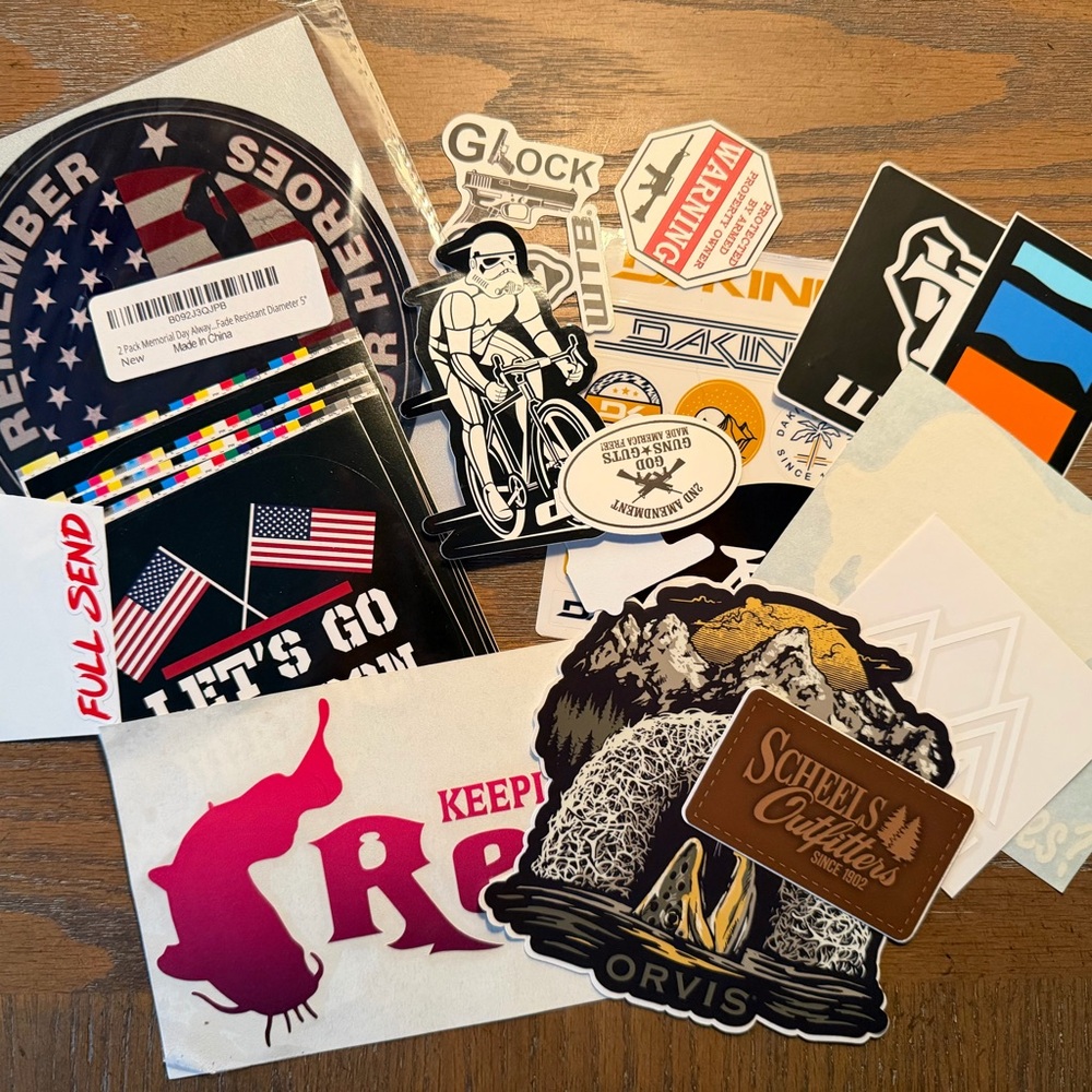 Misc Stickers Dakine Mtb Biking Maga 2nd Amendment Fishing